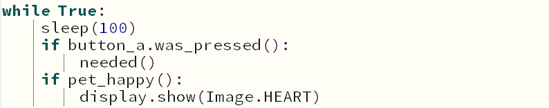 code snippet, highlighting checking needs